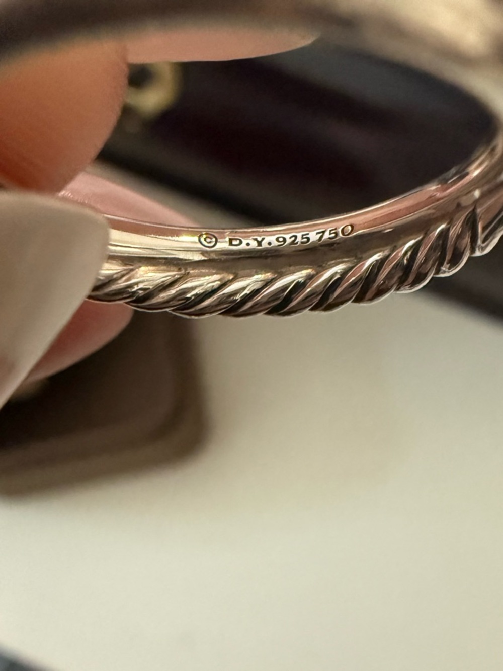David Yurman Petite X Ring in Sterling Silver and 18k Gold - Picture 8 of 8